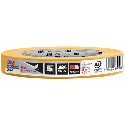 Artikelbild für 3M 244 Malerband orange 18,0 mm x 50,0 m 1 Rolle, Artikelnummer 477439