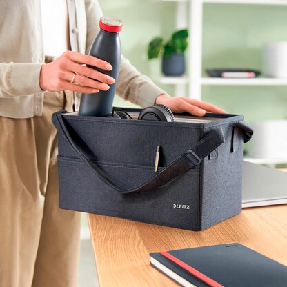 Artikelbild 3 für LEITZ Laptoptasche Desk Sharing kompakt Stoff samtgrau 65760089 bis 35,6 cm (14 Zoll), Artikelnummer 507416