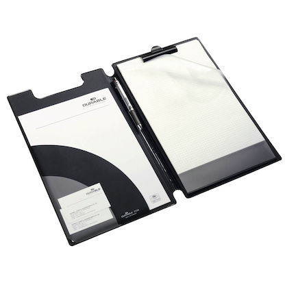 Artikelbild 2 für DURABLE Klemmbrettmappe Spezial-Blockmappe DIN A4+ 233201 DIN A4 schwarz Karton, 1 St., Artikelnummer 353375