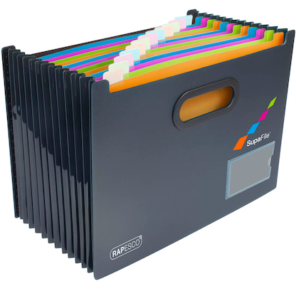 Artikelbild für RAPESCO® Fächermappe Germ-Savy Supafile 13 Fächer schwarz, 1 St., Artikelnummer 801908