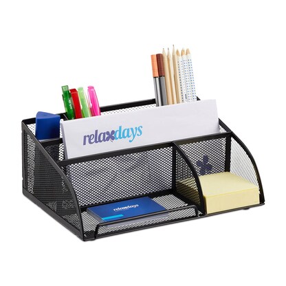 Artikelbild für relaxdays Schreibtisch-Organizer schwarz Metall 5 Fächer 25,5 x 18,0 x 10,5 cm, Artikelnummer 516662