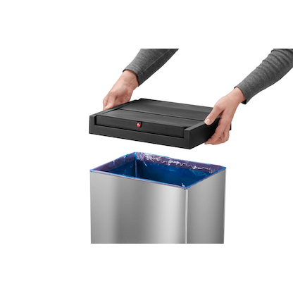 Artikelbild 2 für Hailo Big-Box Swing XL Mülleimer 52,0 l edelstahl, 1 St., Artikelnummer 467548