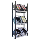 Artikelbild 1 für SCHULTE Getränkekistenregal 37001-S schwarz, silber 75,0 x 30,0 x 180,0 cm, Artikelnummer 854998