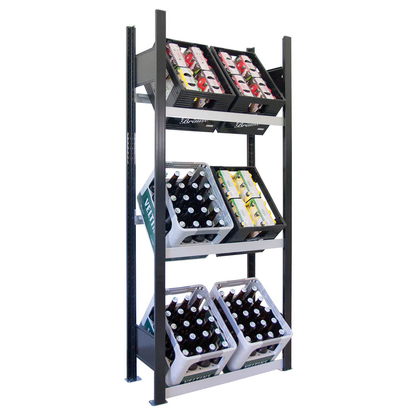 Artikelbild für SCHULTE Getränkekistenregal 37001-S schwarz, silber 75,0 x 30,0 x 180,0 cm, Artikelnummer 854998