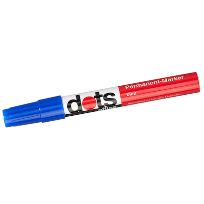 Artikelbild 2 für dots Permanentmarker blau 1,5 - 3,0 mm, 1 St., Artikelnummer 835613