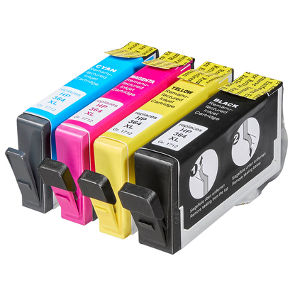 Artikelbild 5 für dots schwarz, cyan, magenta, gelb Druckerpatronen kompatibel zu HP 364XL (N9J74AE), 4er-Set, Artikelnummer 575799