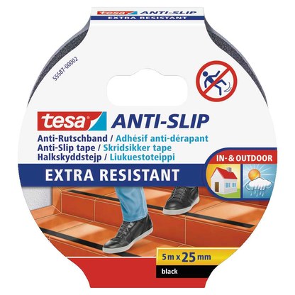 Artikelbild 2 für tesa Anti-Rutsch-Band Extra Resistant schwarz 25,0 mm x 5,0 m, Artikelnummer 728719
