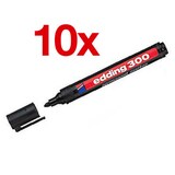 Artikelbild 1 für AKTION: edding 300 Permanentmarker schwarz 1,5 - 3,0 mm, 10 St., Artikelnummer 148852