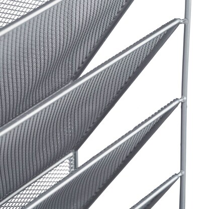 Artikelbild 2 für relaxdays Wandprospekthalter silber DIN A4 quer 6 Fächern 32,5 x 10,5 x 40,5 cm, 1 St., Artikelnummer 473874