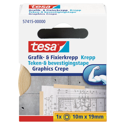 Artikelbild 2 für tesa Kreppband beige 19,0 mm x 10,0 m 1 St., Artikelnummer 558492