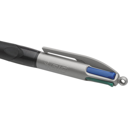 Artikelbild 3 für BIC 4-Farben-Kugelschreiber 4 Colours GRIP PRO schwarz/grau, Schreibfarbe: schwarz, blau, rot, grün, 1 St., Artikelnummer 304188