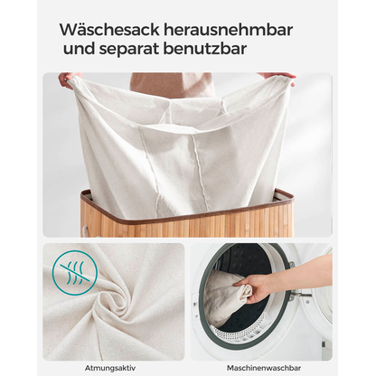 Artikelbild 4 für SONGMICS Wäschesortierer bambus, 1 St., Artikelnummer 438519