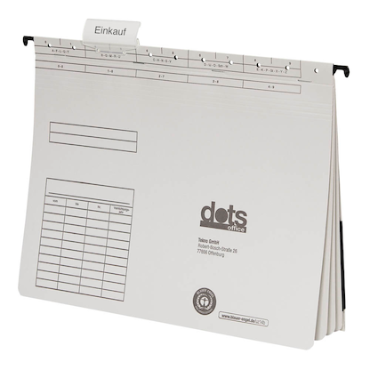 Artikelbild 2 für dots Personalhefter Karton lichtgrau DIN A4 4x kaufmännische Heftung, 5 St., Artikelnummer 538603