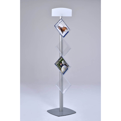 Artikelbild 5 für update displays Prospektständer silber DIN A4 4 Fächer 45,0 x 45,0 x 192,0 cm, 1 St., Artikelnummer 563458