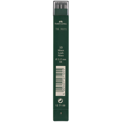 Artikelbild für FABER-CASTELL TK 9071 Fallminen-Bleistiftminen tiefschwarz 6B 3,15 mm, 10 St., Artikelnummer 193187