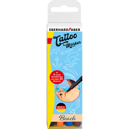 Artikelbild für EBERHARD FABER Beach Tattoostifte farbsortiert 1,0 - 5,0 mm, 4 St., Artikelnummer 419327