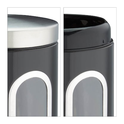 Artikelbild 4 für relaxdays Vorratsdose 17,0 cm hoch schwarz 1,4 l, 1 St., Artikelnummer 473201