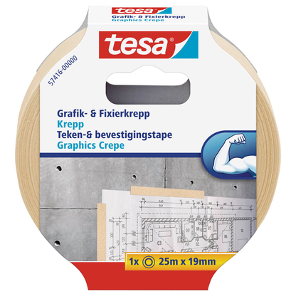 Artikelbild 2 für tesa Kreppband beige 19,0 mm x 25,0 m 1 St., Artikelnummer 559201
