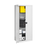 Artikelbild 1 für mauser Stahlschrank entero BF5 - 7035/7035 lichtgrau 4 Fachböden 95,0 x 50,0 x 195,0 cm, aufgebaut, 1 St., Artikelnummer 258549