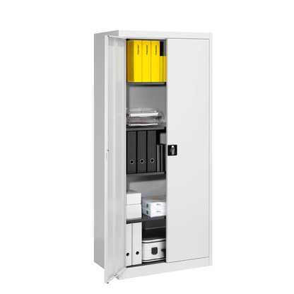 Artikelbild für mauser Stahlschrank entero BF5 - 7035/7035 lichtgrau 4 Fachböden 95,0 x 50,0 x 195,0 cm, aufgebaut, 1 St., Artikelnummer 258549