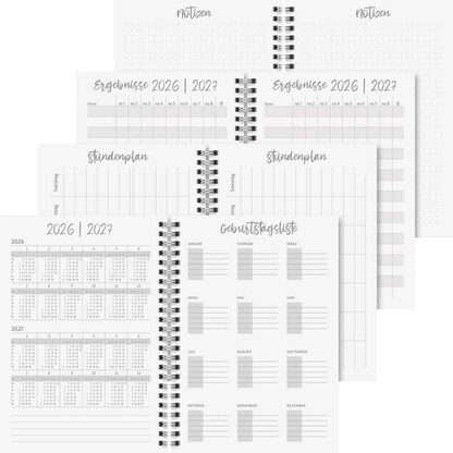 Artikelbild 11 für BRUNNEN Schülerkalender Shadow 2026/2027 mehrfarbig: grün, gold, 1 St., Artikelnummer 805048