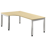 Artikelbild 1 für HAMMERBACHER JS82 höhenverstellbarer Schreibtisch ahorn L-Form, 5-Fuß-Gestell silber 200,0 x 120,0 cm, Artikelnummer 866537