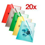 Artikelbild 1 für bene Sichthüllen DIN A4 farbsortiert glatt 0,15 mm, 100 St., Artikelnummer 839886
