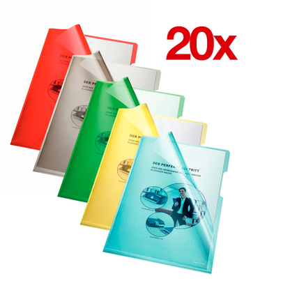 Artikelbild für bene Sichthüllen DIN A4 farbsortiert glatt 0,15 mm, 100 St., Artikelnummer 839886