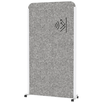 Artikelbild 2 für MAUL Akustik-Trennwand MAULcocoon 9701102, dunkelgrau 100,0 x 182,0 cm mit Rollen, 1 St., Artikelnummer 156659