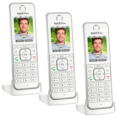 Artikelbild für AKTION: FRITZ! FRITZ!Fon C6 Zusatz-Mobilteile weiß, 3 St., Artikelnummer 474199