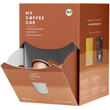 Artikelbild 1 für MY COFFEE CUP CARAMEL Bio-Kaffeekapseln, Arabica- und Robustabohnen 100 Stück, Artikelnummer 672229