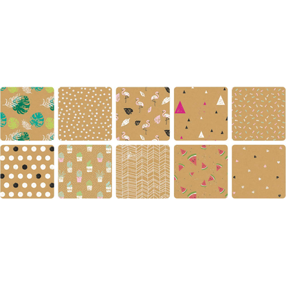 Artikelbild 2 für folia Motivblock Kraftpapier 1 farbsortiert 120/230 g/qm 20 Blatt, Artikelnummer 192151