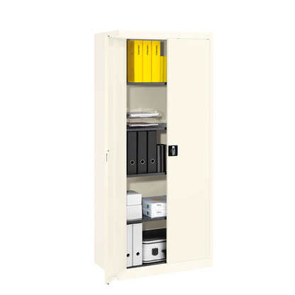 Artikelbild für mauser Stahlschrank entero BF5 - 9010/9010 reinweiß 4 Fachböden 95,0 x 50,0 x 195,0 cm, aufgebaut, 1 St., Artikelnummer 258552