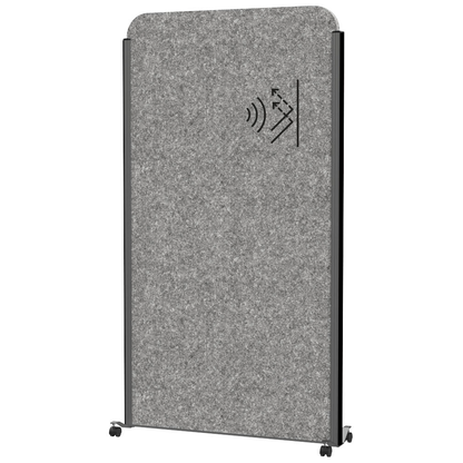 Artikelbild 2 für MAUL Akustik-Trennwand MAULcocoon 9701189, dunkelgrau 100,0 x 182,0 cm mit Rollen, 1 St., Artikelnummer 156558