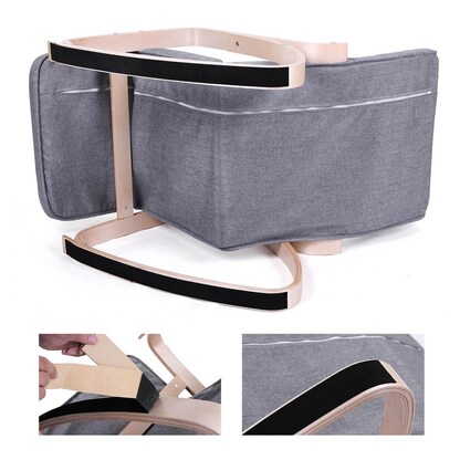 Artikelbild 8 für SONGMICS Schaukelstuhl grau natur Stoff 67,0 x 115,0 x 91,0 cm, 1 St., Artikelnummer 291429