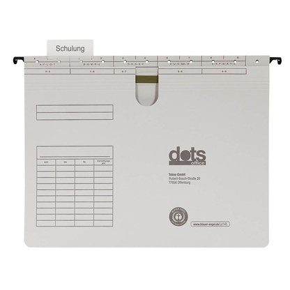 Artikelbild 3 für dots Hängehefter Karton lichtgrau DIN A4 1x kaufmännische Heftung, 50 St., Artikelnummer 538488