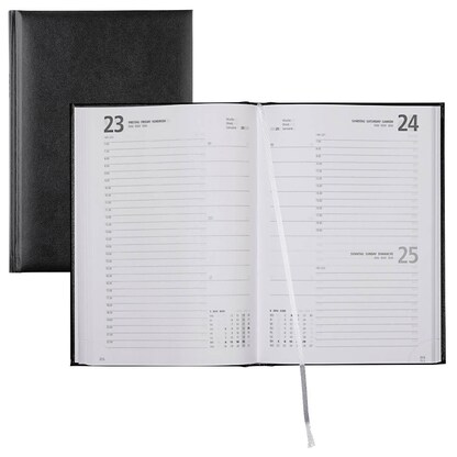 Artikelbild für büroplus Buchkalender Tagesplaner 2026 Schwarz, 1 St., Artikelnummer 550789