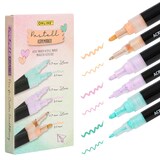 Artikelbild 1 für ONLINE® Pastell Lettering Acrylstifte-Set farbsortiert 0,7 + 3,0 mm, 6 St., Artikelnummer 616977
