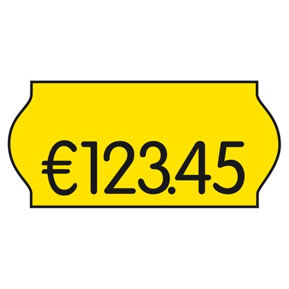 Artikelbild für CreenLine Preisetiketten leuchtgelb permanent 26,0 x 12,0 mm, 36 Rollen, Artikelnummer 176812