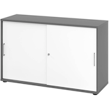 Artikelbild 1 für HAMMERBACHER Schiebetürenschrank 1752S, V1752S/G/W/BS grafit, weiß 1 Fachboden 120,0 x 40,0 x 74,8 cm, Artikelnummer 992768