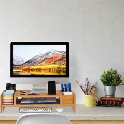 Artikelbild 4 für relaxdays Monitorständer braun, Artikelnummer 644041