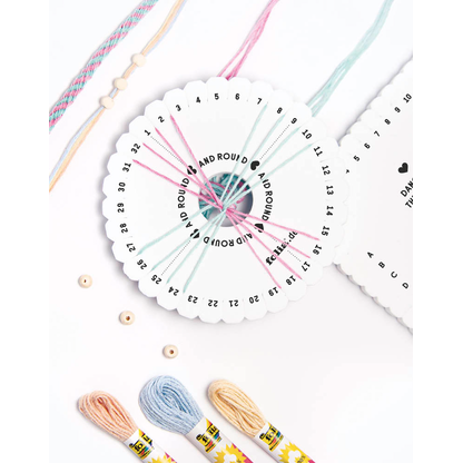 Artikelbild 2 für folia Schmuck-Basteln-Set Flechtschnüre Kumihimo Bracelets Pastell mehrfarbig, Artikelnummer 130819