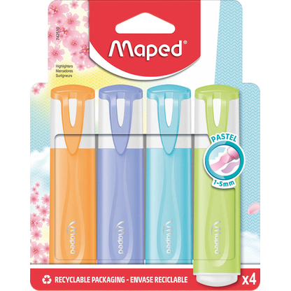 Artikelbild für maped Fluo Peps pastell Textmarker farbsortiert, 4 St., Artikelnummer 260319