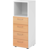 Artikelbild 1 für HAMMERBACHER Regalschrank 934S4, V934S4/W/6/BS buche, weiß 40,0 x 42,0 x 110,0 cm, 1 St., Artikelnummer 380419