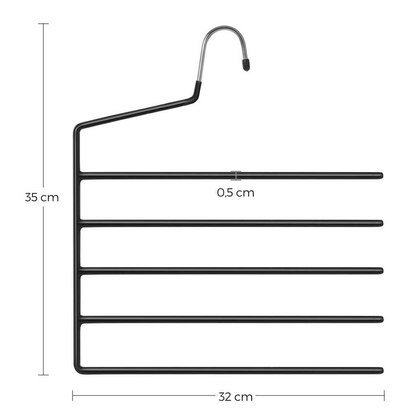 Artikelbild 2 für SONGMICS Hosenbügel platzsparend schwarz, 4 St., Artikelnummer 760609