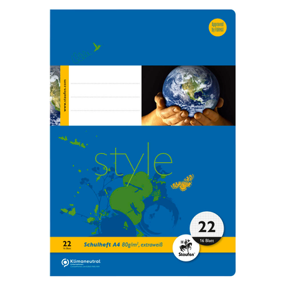 Artikelbild 2 für Staufen® Schulheft Style Lineatur 22 kariert DIN A4 ohne Rand, 16 Blatt, 1 St., Artikelnummer 134945