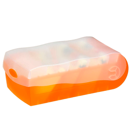 Artikelbild 2 für HAN Croco Karteikasten DIN A7 für 900 Karteikarten orange mit Deckel, Artikelnummer 687475