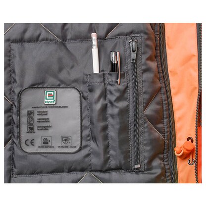 Artikelbild 5 für elysee® unisex Warnjacke Winter NIKLAS orange, grau Größe 2XL, Artikelnummer 748424