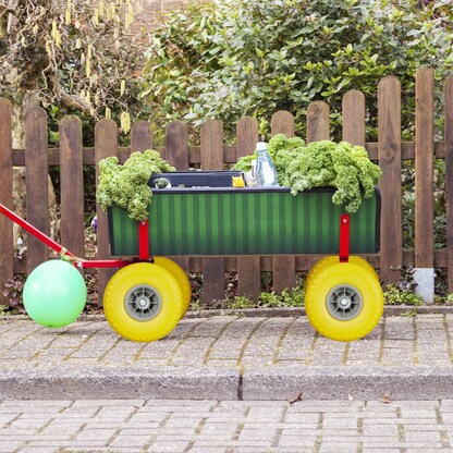 Artikelbild 7 für relaxdays Sackkarrenräder luftbereift gelb, grau Vollgummi Felgen, Achse 2,0 cm, Artikelnummer 452381