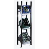 Artikelbild 1 für SCHULTE Getränkekistenregal 37000-S schwarz, silber 40,0 x 30,0 x 180,0 cm, Artikelnummer 855150